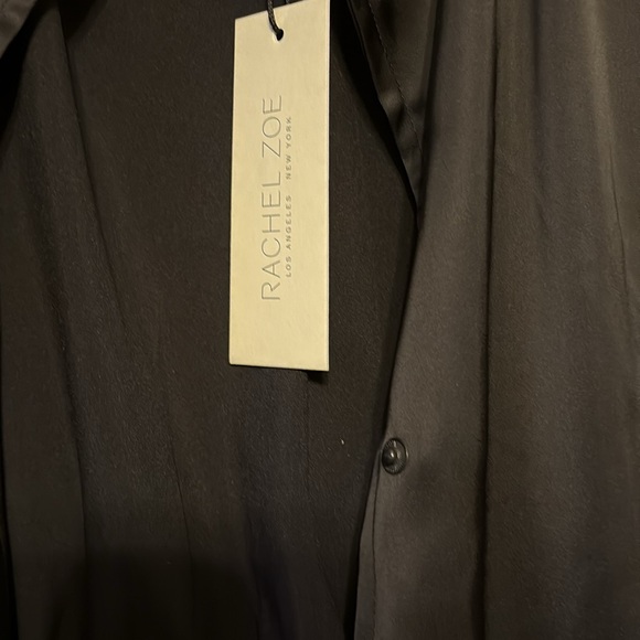 Rachel Zoe Black Women's satin bomber Jacket - Picture 3 of 4